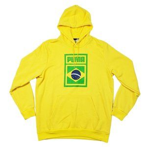 Puma Men's Brazil Flag Fleece Hoodie 674813-03 Size L